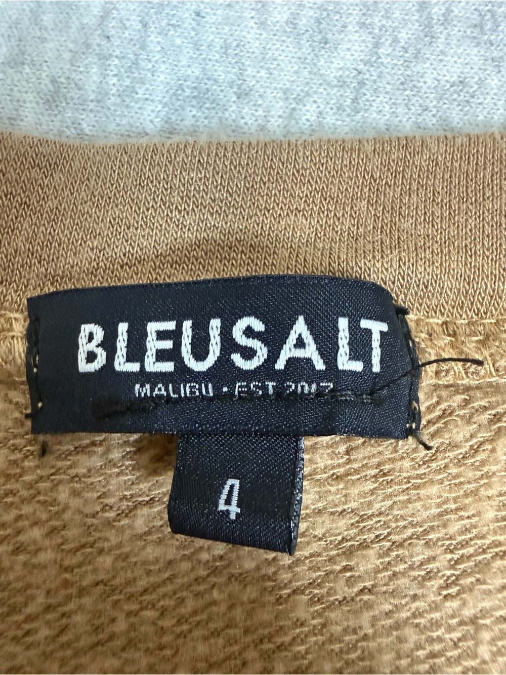 Bleusalt Oversized V-Neck Tee - Camel - Size 4 - Picture 4 of 6